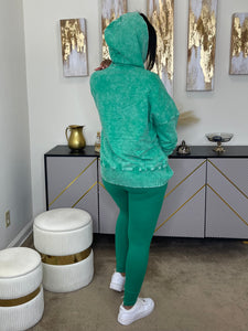 Lounge Around 3 Piece Hoodie Set(Green)