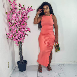Curve Central Ruched Maxi (Coral)