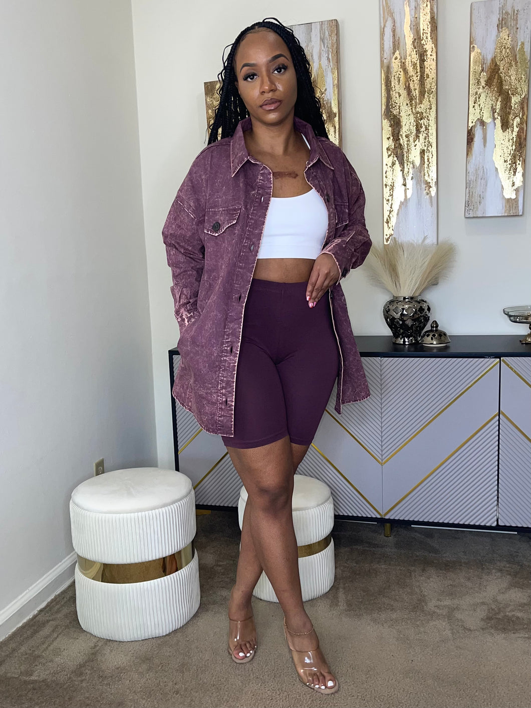 So Chill Vintage 3 Piece Set(Eggplant)