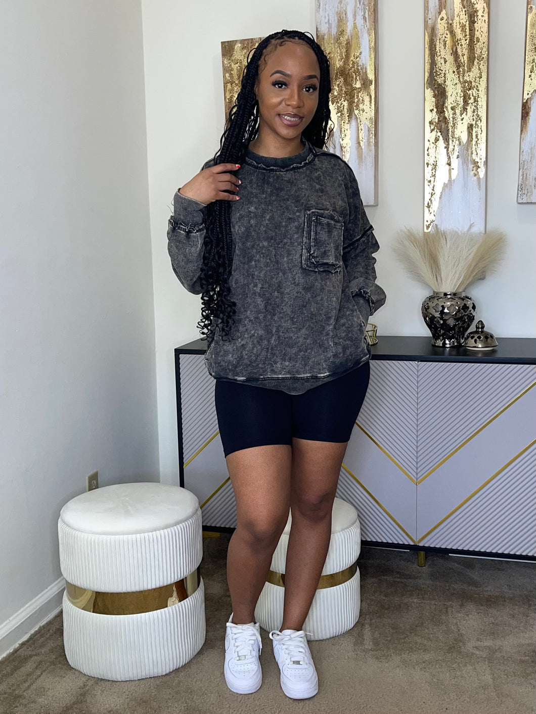 Prepare The Others Shorts Set(Black)