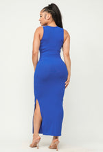 Bae-sic Ribbed Maxi  Dress(Royal Blue)