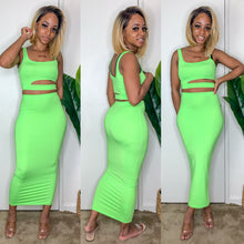 Cut Out 2 Piece Midi Set