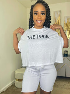 90s Baby Tee (White)