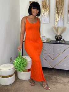 Solei Split Maxi Dress(Orange)