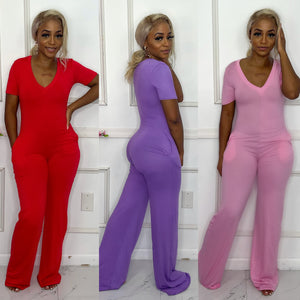 Stress Free V-Neck Jumpsuit