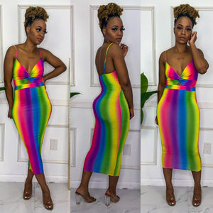 Taste the Rainbow Midi Dress