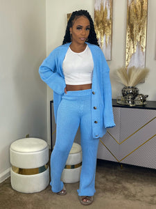 Living Cozy Pants Set(Blue)