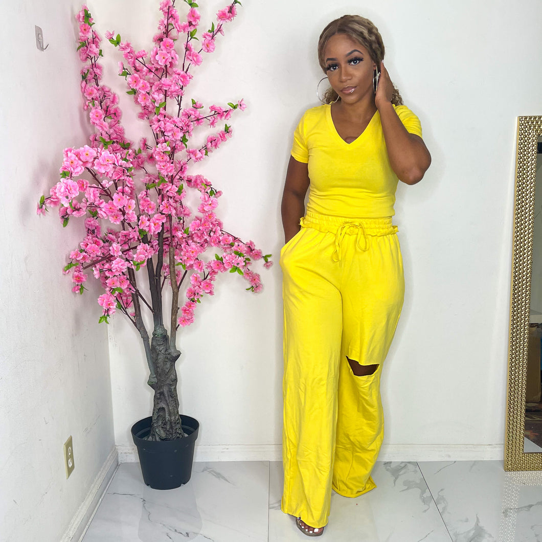 Out And About Pants Set (Yellow)