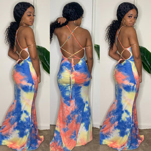 Sunrise Backless Maxi Dress