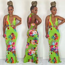 Green Apple Martini Halter Maxi
