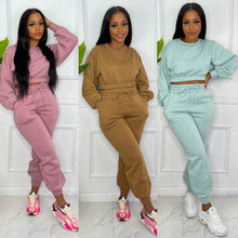 Cropped And Cozy Sweatpants Set