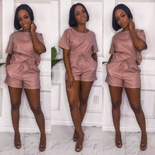 Stepping Out Vegan Leather Short Set