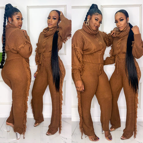 Keeping You Cozy Fringe Set