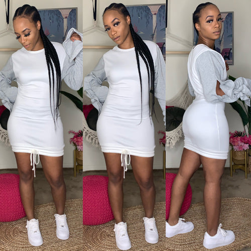 Girly Sweatshirt Dress (2 Colors)