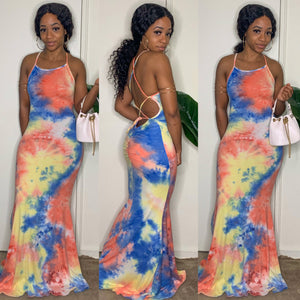 Sunrise Backless Maxi Dress