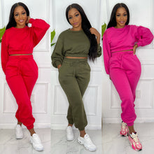 Cropped And Cozy Sweatpants Set