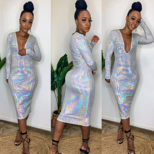 Hologram Dreams Midi Dress