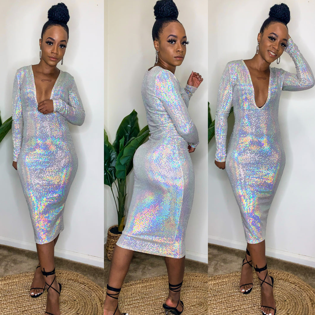 Hologram Dreams Midi Dress