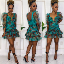 Ready To Bloom Ruffle Dress (Teal)
