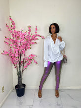 Silk Scalloped Blouse White