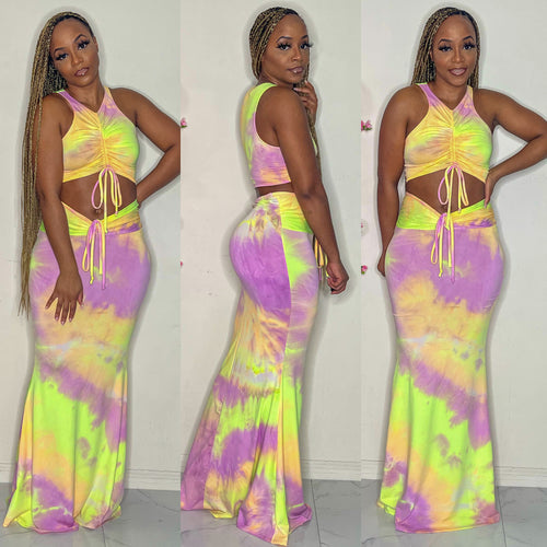 Tie Dye Temptation Skirt Set