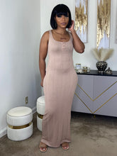 Monet Ribbed Maxi Dress(Tan)