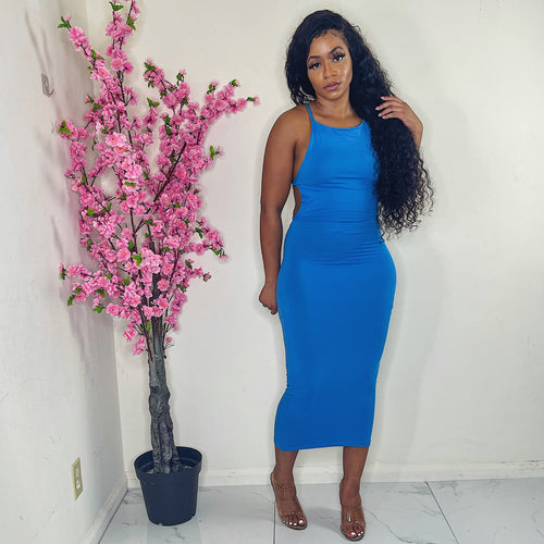 Summer Body Criss Cross Maxi Ocean Blue