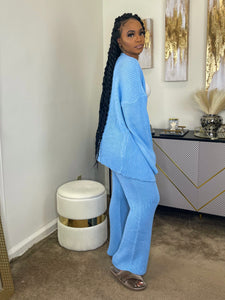 Living Cozy Pants Set(Blue)