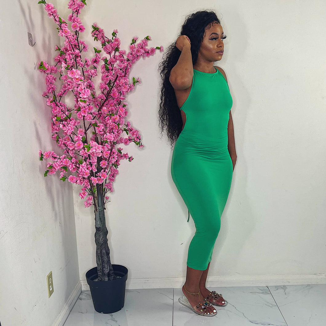Summer Body Criss Cross Maxi Green